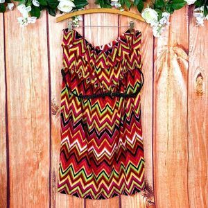 NWT Maurices Cheveron Strapless Mini Dress 1663